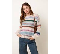 Blue Vanilla Ivory Striped Long Sleeve Jumper Ivory S/M