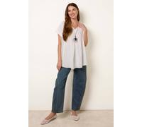 Blue Vanilla Women's Ivory V Crossover Top Blue Vanilla Ivory One Size