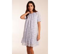 Blue Vanilla Women's Jacquard Smock Mini Dress in Light Blue | Size: Large Blue Vanilla Light Blue L