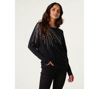 Blue Vanilla Black Jumper With Shoulder Embellishment Black L/XL