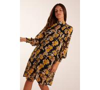 Blue Vanilla Keyhole High Neck Dress Multi 10