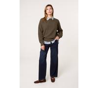 Blue Vanilla Khaki Argyle Texture Knit Jumper Khaki S