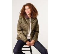 Blue Vanilla Women's Khaki Diamond Quilted Cord Collar Coat | Size: Small Blue Vanilla Khaki S