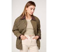 Blue Vanilla Khaki Diamond Quilted Oversized Coat Khaki S