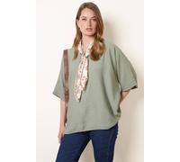 Blue Vanilla Scarf Viscose Top - One Size - Khaki