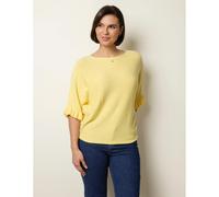 Blue Vanilla Knitted Frill Sleeve Batwing Jumper - One Size - Light Yellow