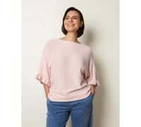 Blue Vanilla Knitted Frill Sleeve Batwing Jumper - One Size - Pink