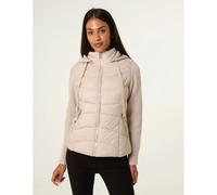 Blue Vanilla Knitted Sleeve Puffer Jacket - M - Stone