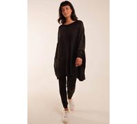 Blue Vanilla Women's Knitted Top + Legging Set in Black | Size: Small/Medium