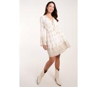 Blue Vanilla Women's Lace-Up Dress in Ivory | Size: Small