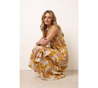 Blue Vanilla Women's Lemon Leaf Print Dress | Size: S/M Blue Vanilla Lemon S/M