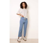 Blue Vanilla Elasticated Waist Trouser With Drawstring - L - Light Blue