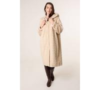 Blue Vanilla Light Brown Long Faux Fur Cardigan Light Brown S/M