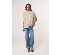 Blue Vanilla Women's Light Brown Oversized Sleeveless Jumper | Size: 14-16 Blue Vanilla Light Brown 14-16