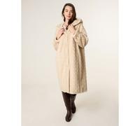 Blue Vanilla Long Faux Fur Cardigan - L-XL - Beige