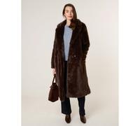 Blue Vanilla Long Fluffy Coat - L - Brown
