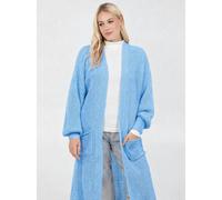 Blue Vanilla Women's Blue Longline Double Pocket Knitted Cardigan | Size: S/M Blue Vanilla Blue S/M