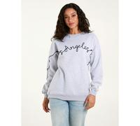 Blue Vanilla Los Angeles Slogan Sweatshirt - One Size - Light Grey