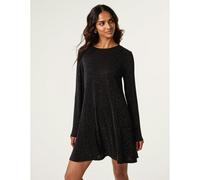 Blue Vanilla Lurex Diamante Swing Dress - L - Black