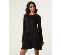 Blue Vanilla Black Lurex Diamante Swing Dress Black XL