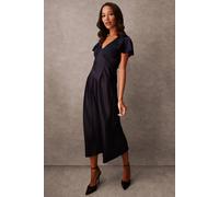 Blue Vanilla Women's Luxe Angel Sleeve Midi Dress in Navy | Size: 12 Blue Vanilla Navy 12