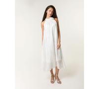 Blue Vanilla Luxe Rose Detail Halter Neck Dress - One Size - Ivory