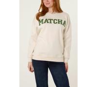 Blue Vanilla Matcha Sweatshirt - S-M - Ivory