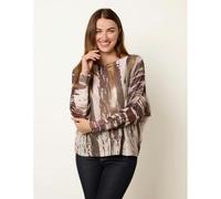 Blue Vanilla Metallic Paint Brush Top - One Size - Multicoloured