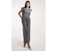 Blue Vanilla Metallic Trousers In Silver Silver S/M