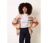 Blue Vanilla Women's Beige Multi Coloured Stripe Cardigan | Size: Medium/Large Blue Vanilla Beige M/L