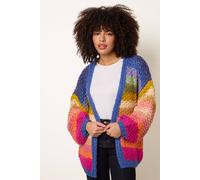 Blue Vanilla Multi Colourful Striped Cardigan Multi