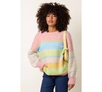 Blue Vanilla Multi Round Neck Stripe Jumper Multi M/L