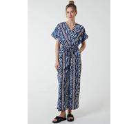 Blue Vanilla Multi Stripe Animal Jumpsuit Blue M