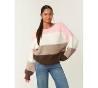 Blue Vanilla Multi Stripe Knit Jumper - M-L - Pink