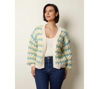Blue Vanilla Multicoloured Striped Cardigan - S-M - Aqua