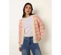 Blue Vanilla Multicoloured Striped Cardigan - S-M - Pink