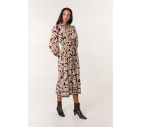 Blue Vanilla Navy Border Print Shirt Dress Navy