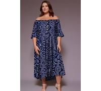 Blue Vanilla Navy Curve Coconut Button Dress Navy 18-20