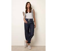 Blue Vanilla Navy Elastic Waist Seam Detail Jeans Navy M