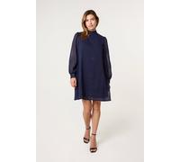 Blue Vanilla Navy High Neck Shift Dress Navy 10