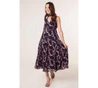 Blue Vanilla Navy Luxe Tie V Neck Sleeveless Dress Navy 12