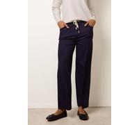 Blue Vanilla Navy Seam Detail Wide Leg Pants Navy L