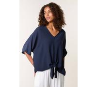 Blue Vanilla Navy Tie Knot Blouse Navy