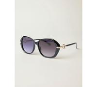 Blue Vanilla Ombre Lens Large Frame Glasses - One Size