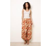 Blue Vanilla Floral Balloon Pants - Orange - S-M