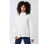 Blue Vanilla Women's Oversized Rollneck Jumper in Ivory | Size: Small/Medium