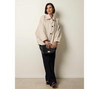 Blue Vanilla Oversized Short Length Trench Coat - S-M - Beige