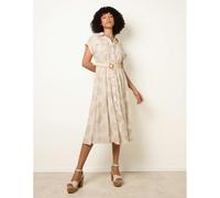 Blue Vanilla Women's Off White Paisley Print Dress in Cream | Size: Large Blue Vanilla Cream L