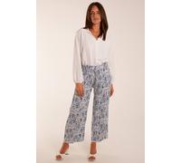 Blue Vanilla Paisley Wide Leg Culotte Trousers Blue S