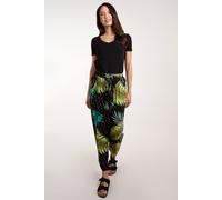 Blue Vanilla Women's Palm Print Trousers in Black | Size: Small Blue Vanilla Black S